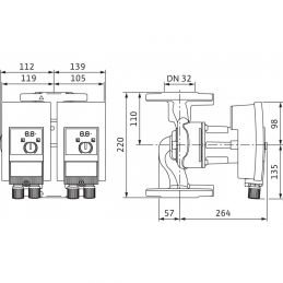 Циркуляционный насос WILO YONOS MAXO-D 80/0,5-12 PN10