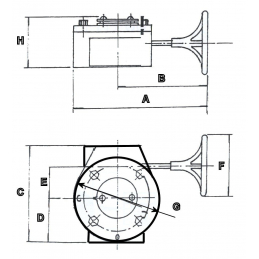 Редуктор для затворов GENEBRE 5975 DN 50-150 квадрат 17 (300Нм)