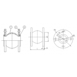 Компенсатор фланцевый GENEBRE 2831 28 DN500 PN10 корпус-EPDM, Tmax105°C, Ф/Ф