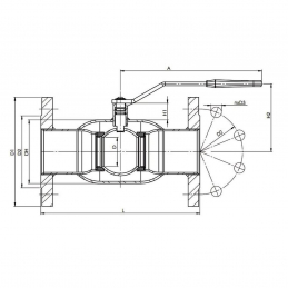 Кран шаровой стальной DZT Ду 15 Ру16 фл 150C BROEN 4110316015