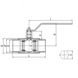 Кран шаровой стальной Energy Ду 50 Ру40 ВР LD КШ.Ц.М.EnergyGas.050.040.Н/П.03