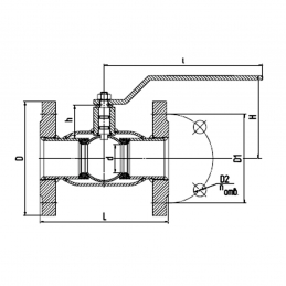 Кран шаровой стальной Energy Ду 15 Ру40 фл LD КШ.Ц.Ф.Energy.015.040.Н/П.03