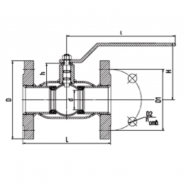 Кран шаровой стальной Energy Ду 65 Ру25 фл LD КШ.Ц.Ф.Energy.065.025.Н/П.03