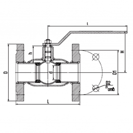 Кран шаровой стальной Energy Ду 65 Ру16 фл LD КШ.Ц.Ф.Energy.065.016.Н/П.03