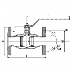 Кран шаровой стальной Energy Ду 125 Ру25 фл полнопроходной LD КШ.Ц.Ф.Energy.125.025.П/П.03