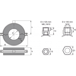 Хомут с термоизоляцией для низких температур Hilti MRP-RPC 10 (19)