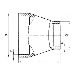 Переход 426х8 - 159х4,5 стальной (ст 20) концентрический ГОСТ 17378