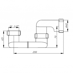 Сифон для ванны плоский без выпуска 1 1/2"х40 E000 АНИ Пласт