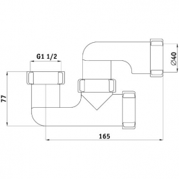 Сифон для ванны регулируемый без выпуска 1 1/2"х40 E200 АНИ Пласт