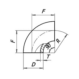 Отвод 57х5 09г2с 90 градусов ГОСТ 17375