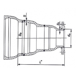 Переход раструб-фланец ХРФ чугунный ВЧШГ с ЦПП Ду 500х150