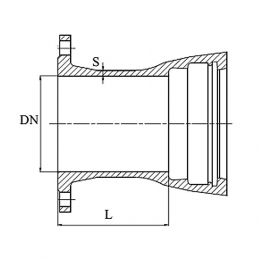 Патрубок фланец-раструб ПФР чугунный ВЧШГ с ЦПП Ду 1000