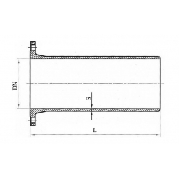 Патрубок фланец-гладкий конец L350мм ПФГ ВЧШГ с ЦПП Ду 150