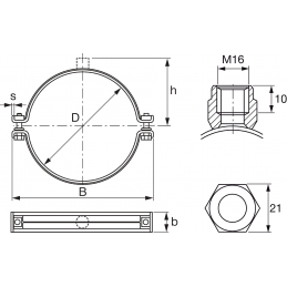 Хомут тяжёлых нагр. MP-M 2" C Hilti 20909