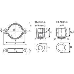 Хомут тяжёлых нагр. MP-MXI 2" M10/M12 Hilti 372226