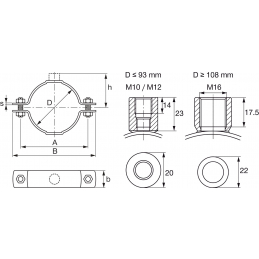 Хомут тяжёлых нагр. MP-MX 2" M10/M12 Hilti 372272