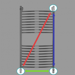 Водяной полотенцесушитель Energy Elite 1000x500