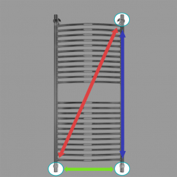 Водяной полотенцесушитель Energy Elite 1200x500