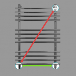 Водяной полотенцесушитель Energy Ideal 1000x500