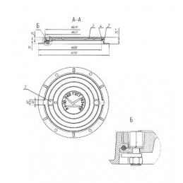 Люк чугунный лёгкий Л (А30)-2-60 c запорным устройством