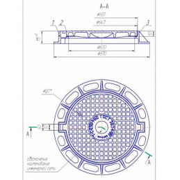 Люк чугунный ТМР (С250)-1-60