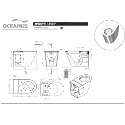 Унитаз напольный антивандальный Oceanus 1-002 (P/S)