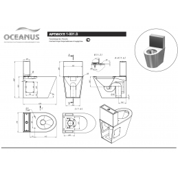 Унитаз-компакт антивандальный Oceanus 1-001 (P/S)