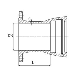 Патрубок фланец-раструб ПФР чугунный ВЧШГ с ЦПП Ду 150