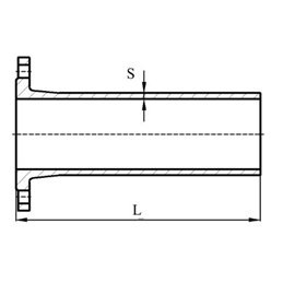 Патрубок фланец-гладкий конец L350мм ПФГ ВЧШГ с ЦПП Ду 100