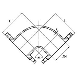 Колено фланцевое УФ чугунные ВЧШГ с ЦПП Ду 900