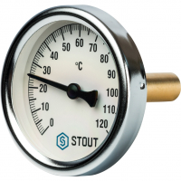 Термометр биметаллический с погружной гильзой Stout