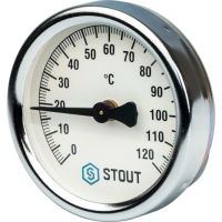 Термометр биметаллический накладной с пружиной Stout